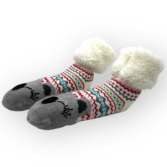 Juniors' So Cozy Slipper Socks Kuala Bear Fleece Lined No Slip Footies - Picture 6 of 13
